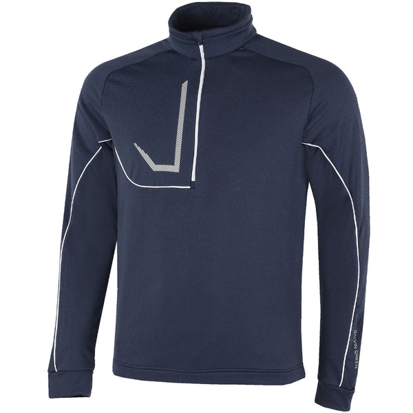 Galvin Green Daxton Insula 1/2 Zip Sweater - Navy/Ensign Blue/White
