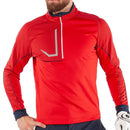 Galvin Green Daxton Insula 1/2 Zip Sweater - Red/Navy/White