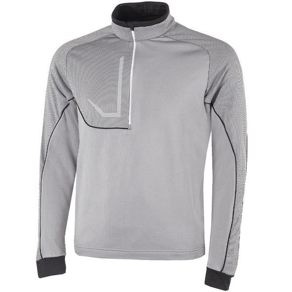 Galvin Green Daxton Insula 1/2 Zip Sweater - Sharkskin/Black/White