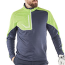 Galvin Green Daxton Insula 1/2 Zip Sweater - Navy/Lime/White