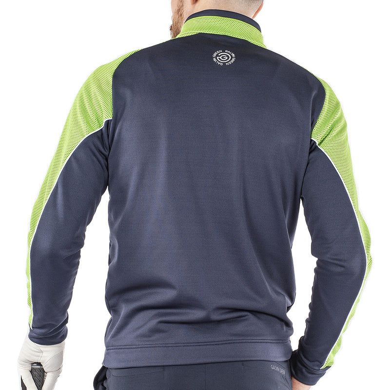 Galvin Green Daxton Insula 1/2 Zip Sweater - Navy/Lime/White