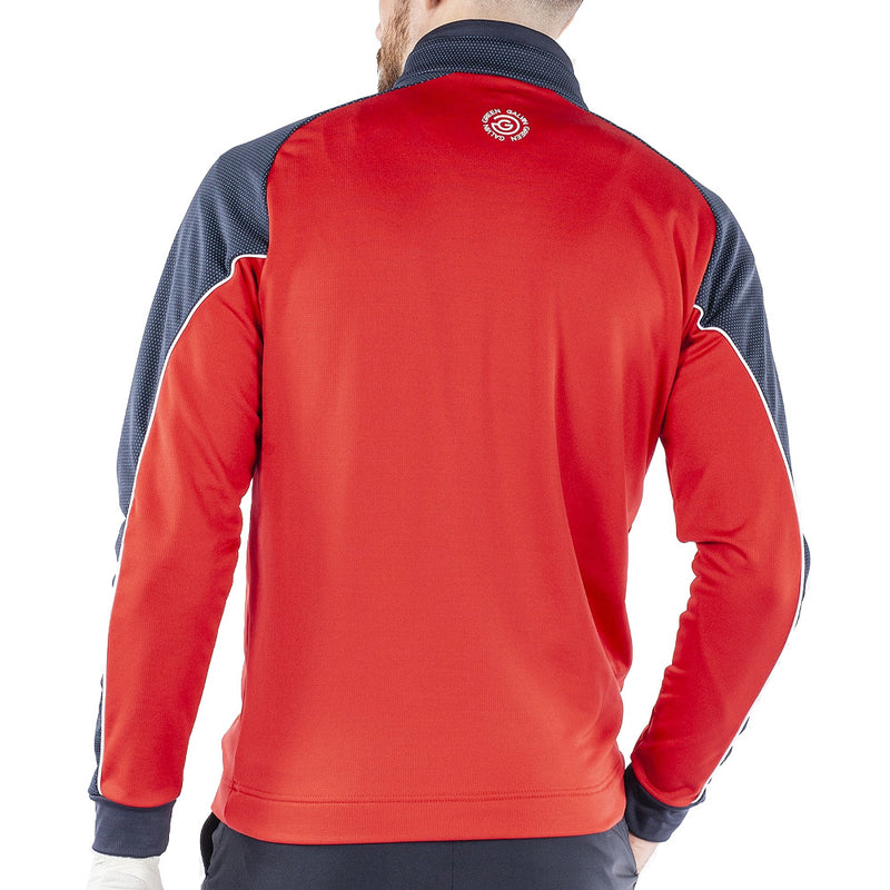 Galvin Green Daxton Insula 1/2 Zip Sweater - Red/Navy
