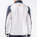 Galvin Green Daxton Insula 1/4 Zip Pullover - White/Navy/Orange