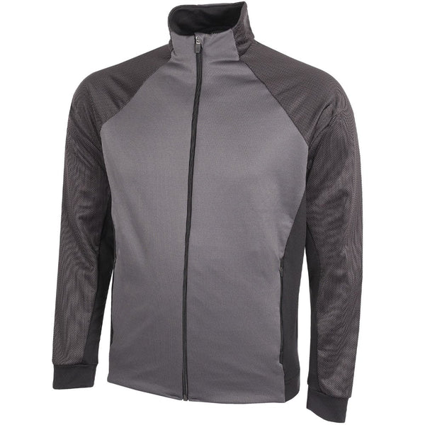 Galvin Green Donald Insula Full Zip Pullover - Forged Iron/Black