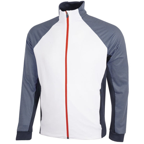 Galvin Green Donald Insula Full Zip Pullover - White/Navy/Orange