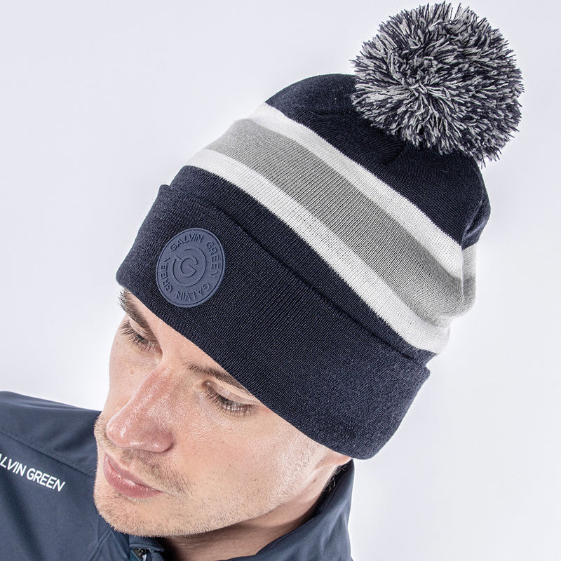 Galvin Green Leighton Interface-1 Beanie - Navy/Cool Grey/White