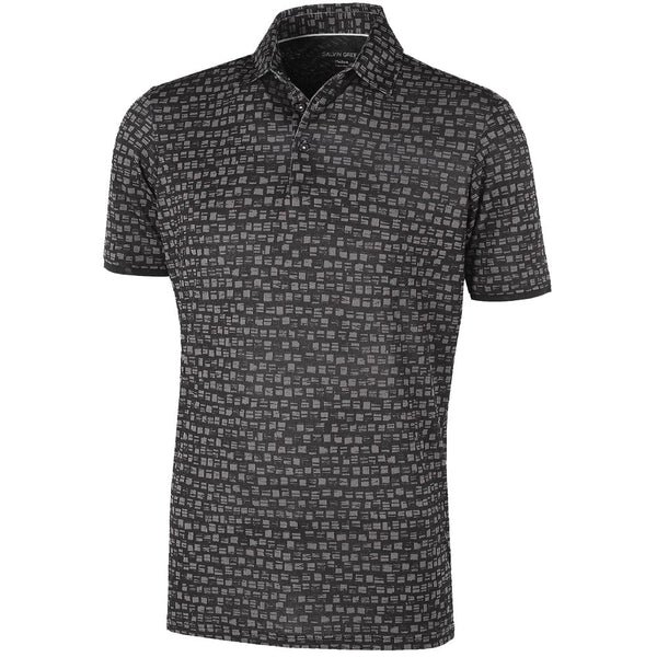 Galvin Green Mack Veltil8+ Polo Shirt - Black/Sharkskin