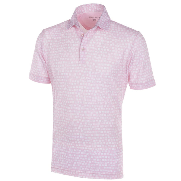 Galvin Green Mack Veltil8+ Polo Shirt - Light Pink/White