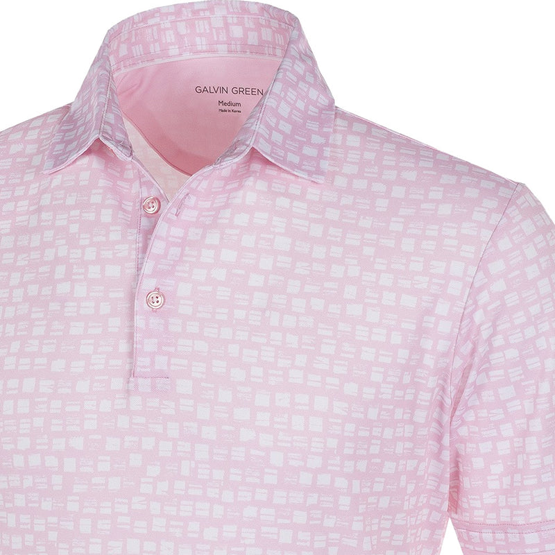 Galvin Green Mack Veltil8+ Polo Shirt - Light Pink/White