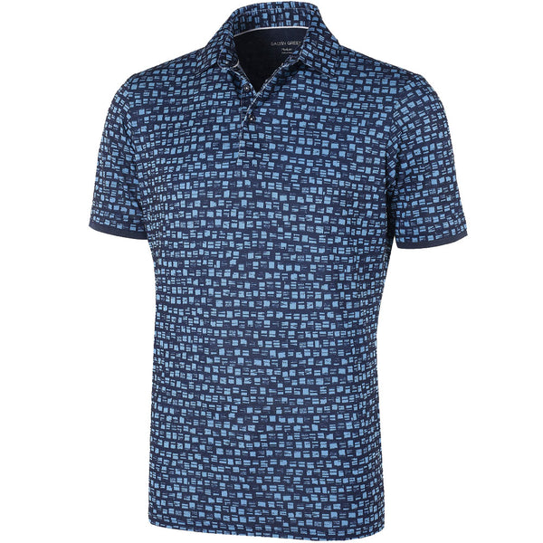 Galvin Green Mack Ventil8+ Polo Shirt - Navy/Niagara Blue