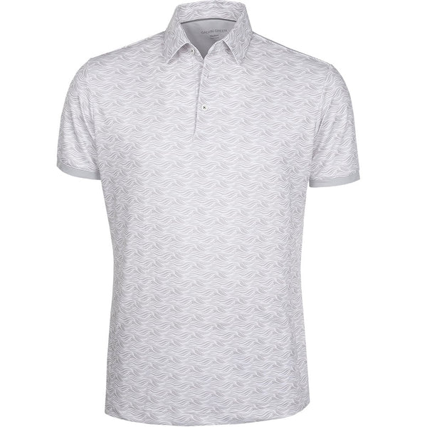 Galvin Green Madden Ventil8+ Polo Shirt - Cool Grey/White
