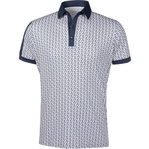 Galvin Green Malcolm Ventil8+ Polo Shirt - Cool Grey/Navy/White