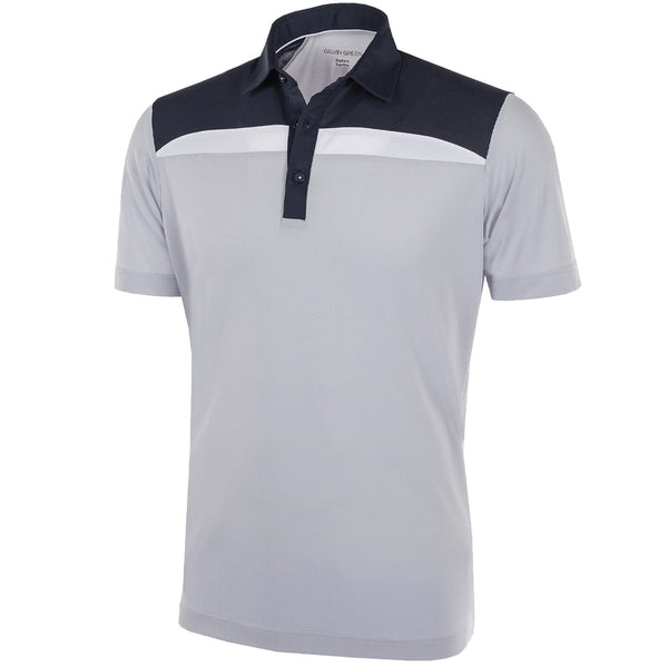 Galvin Green Mapping Ventil8+ Polo Shirt - Cool Grey/Navy/White