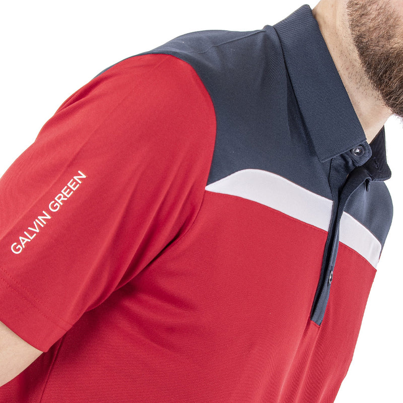 Galvin Green Mapping Ventil8+ Polo Shirt - Red/Navy/White