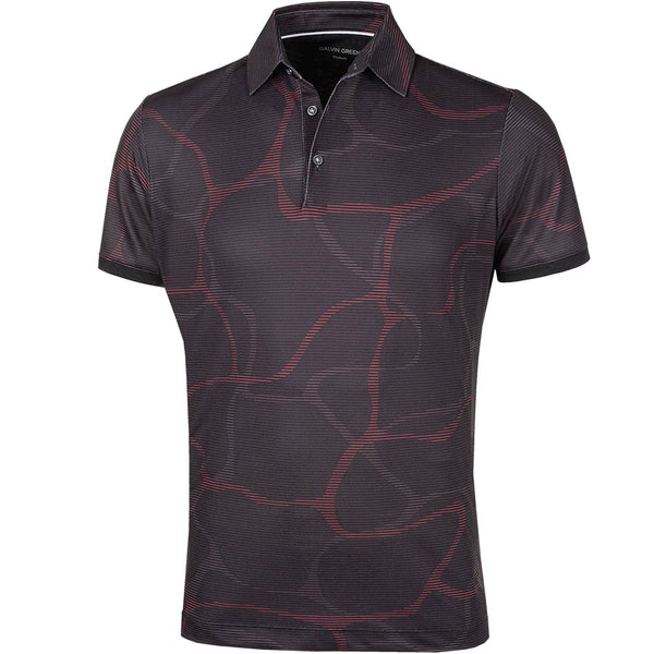 Galvin Green Markos Ventil8+ Polo Shirt - Black/Red