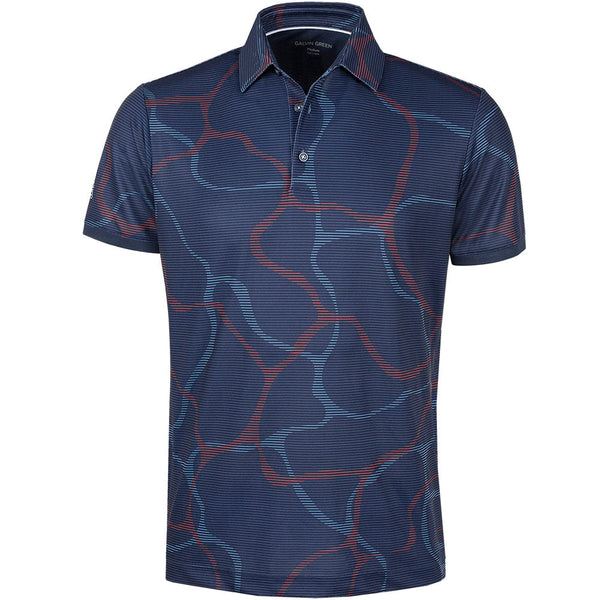 Galvin Green Markos Ventil8+ Polo Shirt - Navy/Orange