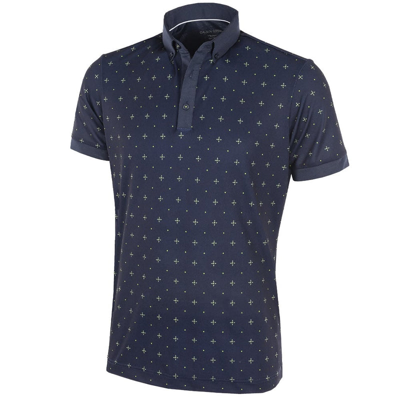 Galvin Green Marlow Ventil8+ Polo Shirt - Navy/Lime