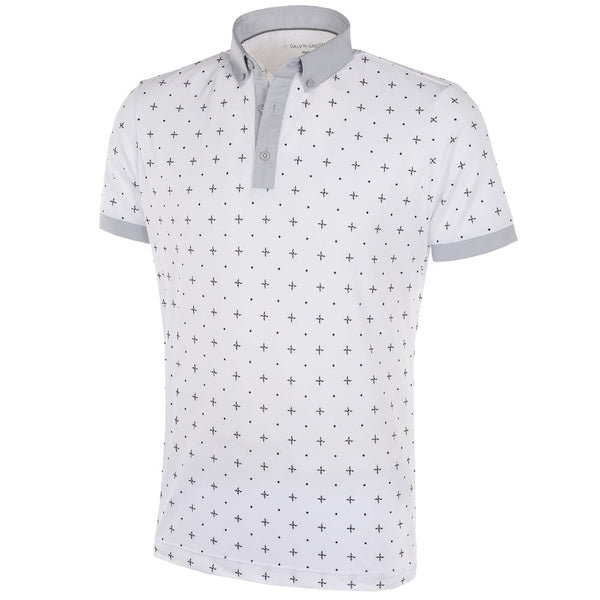Galvin Green Marlow Ventil8+ Polo Shirt - White/Cool Grey