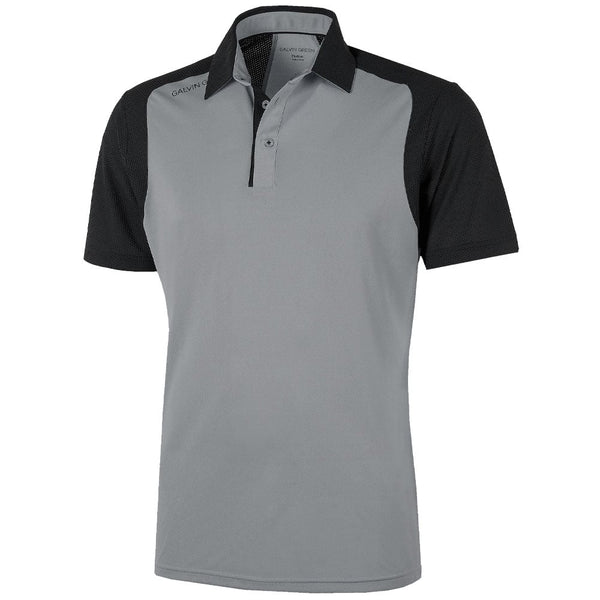 Galvin Green Massimo Ventil8+ Polo Shirt - Sharkskin/Black