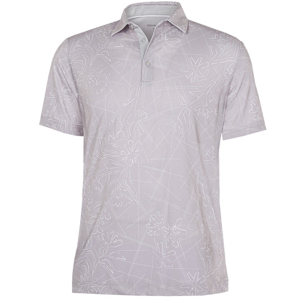 Galvin Green Maverick V8+ Polo Shirt - Cool Grey/White