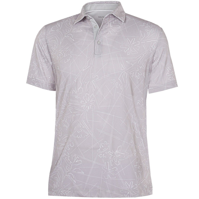 Galvin Green Maverick V8+ Polo Shirt - Cool Grey/White