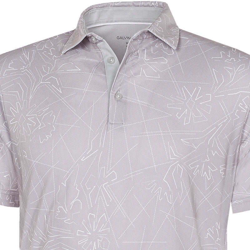 Galvin Green Maverick V8+ Polo Shirt - Cool Grey/White