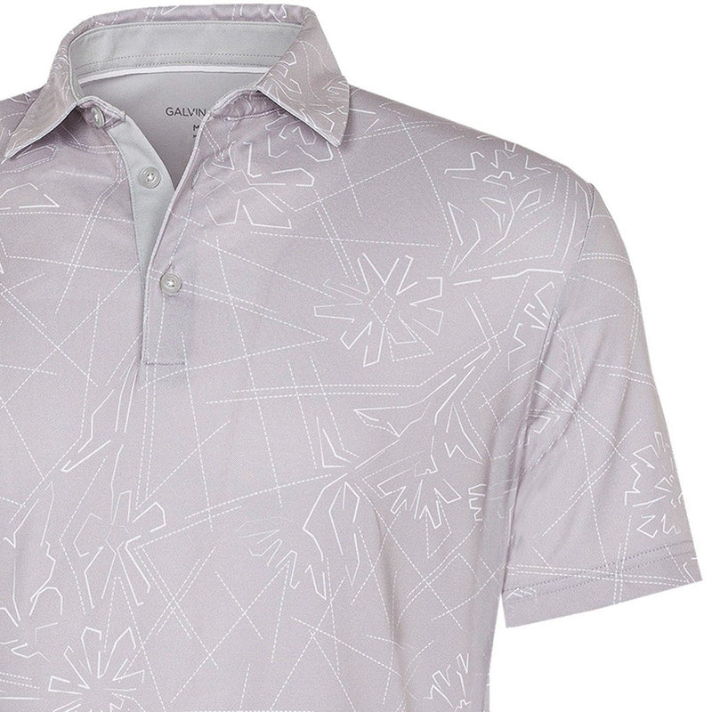 Galvin Green Maverick V8+ Polo Shirt - Cool Grey/White