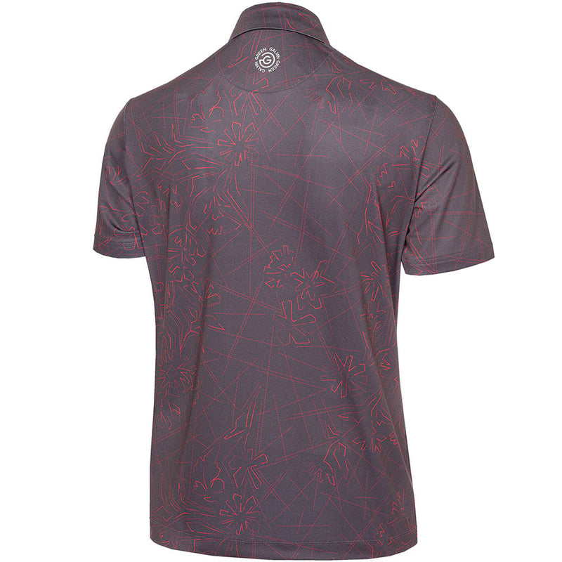 Galvin Green Maverick V8+ Polo Shirt - Forged Iron/Red