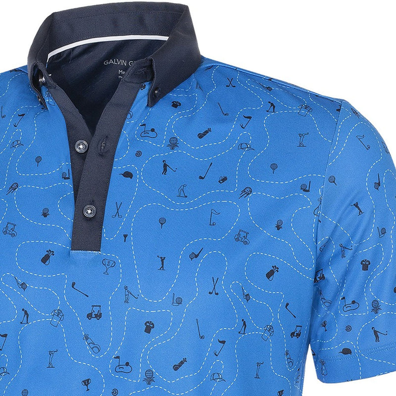 Galvin Green Miro V8+ Polo Shirt - Blue/Navy