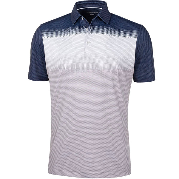 Galvin Green Mirca Ventil8+ Polo Shirt - Cool Grey/White/Navy