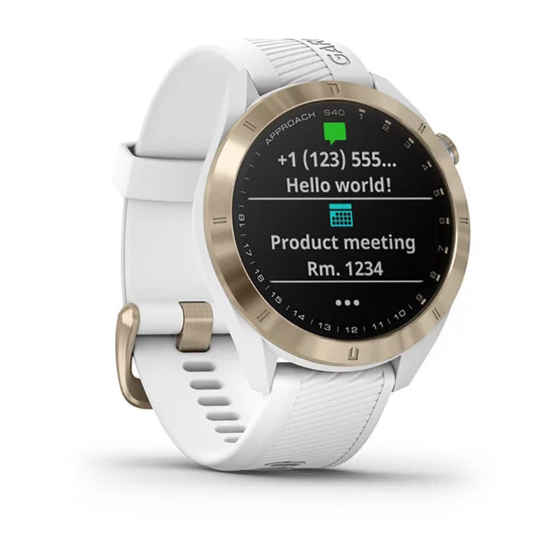 Garmin Approach S40 GPS Watch White/Gold