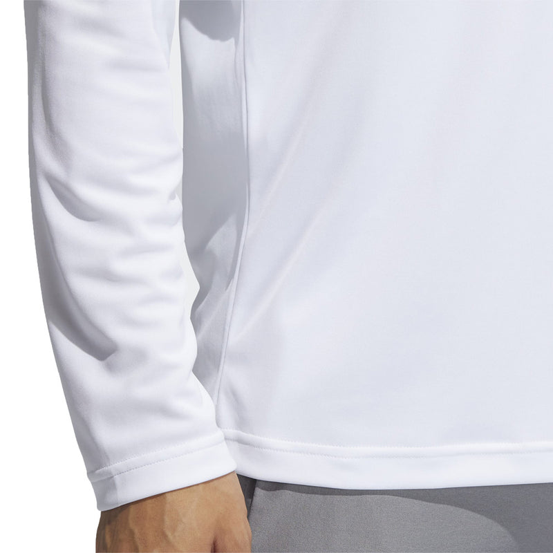adidas UPF Lightweight 1/4 Zip Midlayer- White