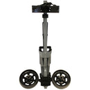 Glide-Tek 2-Wheel Pull Trolley - Silver/ Gunmetal Black 2.0