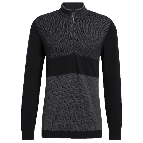 adidas Sport Zip Neck Sweater - Black