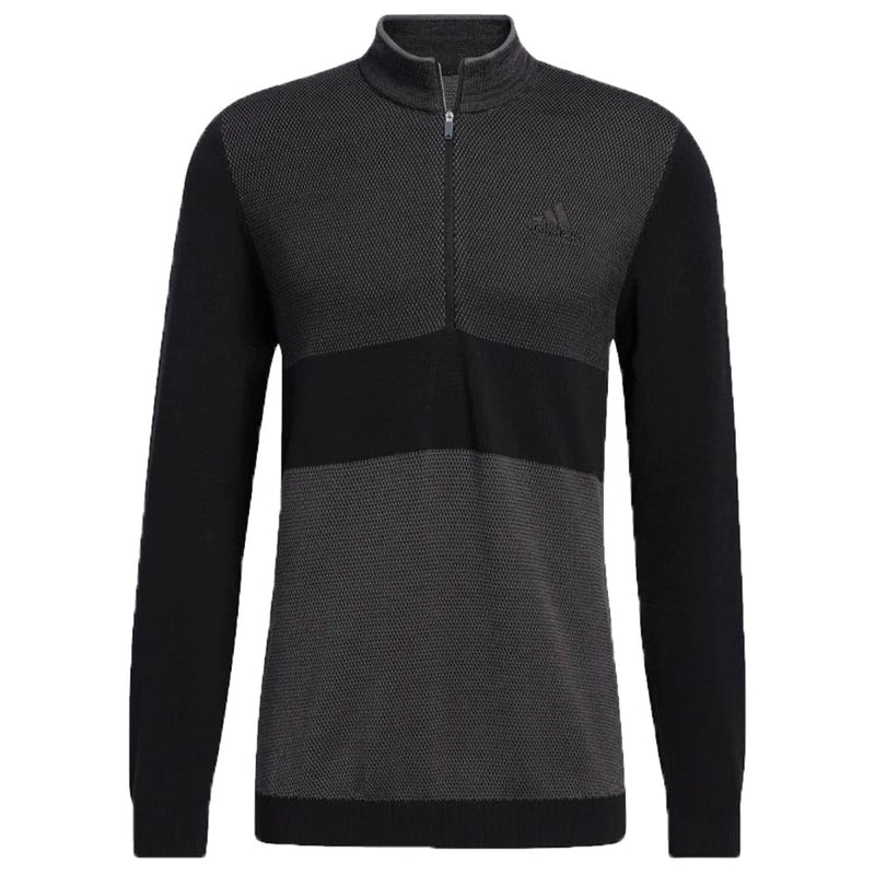 adidas Sport Zip Neck Sweater - Black