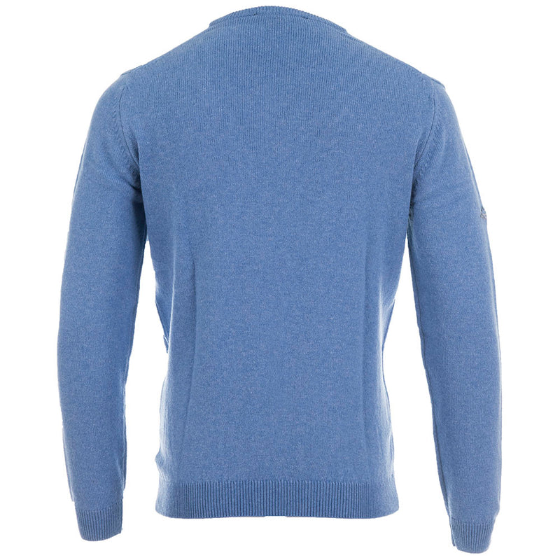 Greg Norman by ProQuip Lambswool Water Repellent V-Neck Golf Sweater - Blue