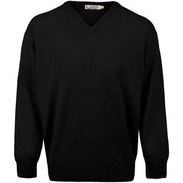 Greg Norman by ProQuip Lambswool Water Repellent V-Neck Golf Sweater - Black