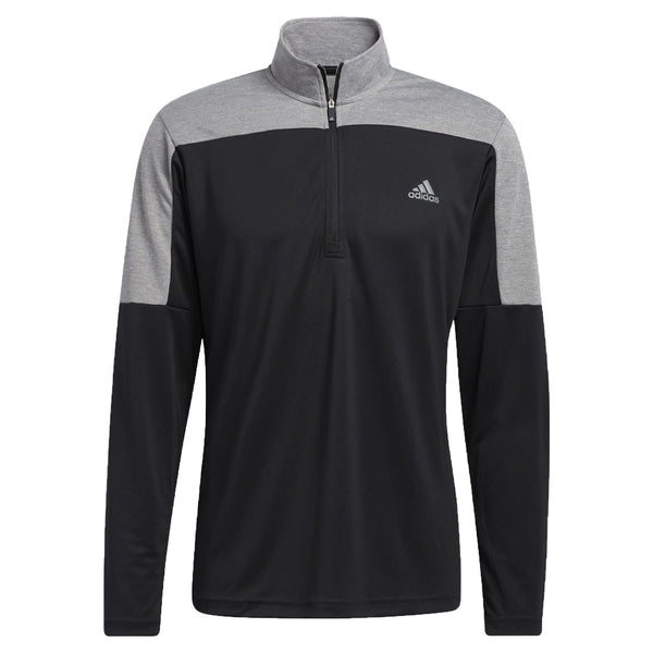 adidas UPF Lightweight 1/4 Zip Midlayer- Black