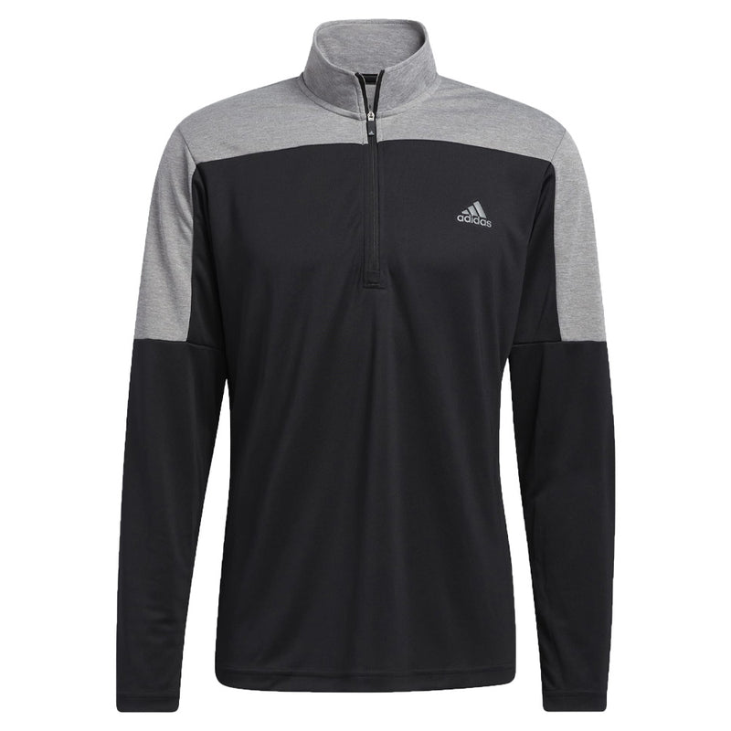 adidas UPF Lightweight 1/4 Zip Midlayer- Black