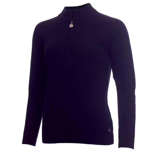 Green Lamb GIGI Superwool Half Zip Sweater - Navy