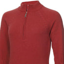 Green Lamb GIGI Superwool Half Zip Sweater - Watermelon