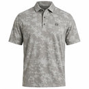 Under Armour Drive Chill Printed Polo Shirt - Titanium/Clay Green/Black