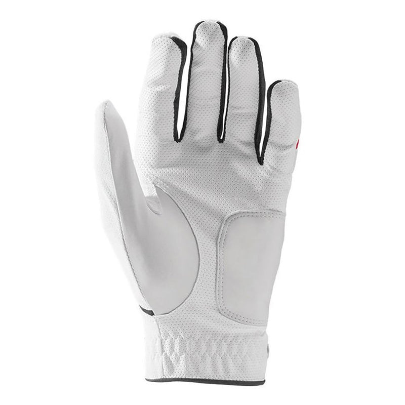 Wilson Staff Grip Plus Cabretta Leather Golf Glove - White