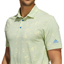 adidas Night Camo-Print Primegreen Polo Shirt - Pulse Yellow/Focus Blue
