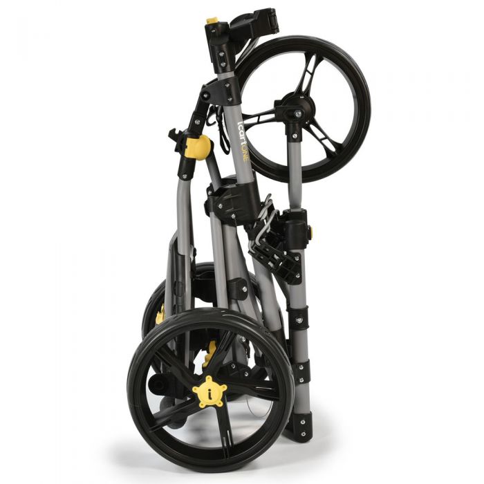 iCart One 3-Wheel Push Trolley - Black/Grey