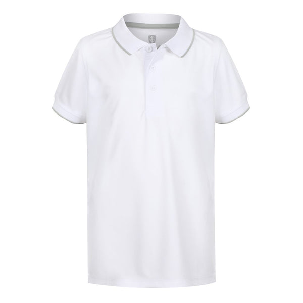 Island Green Junior Performance Polo Shirt - White