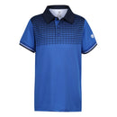 Island Green Junior Graded Print Polo Shirt - Marine