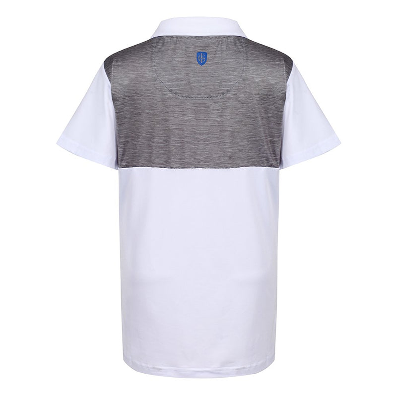 Island Green Junior Highlight Print Polo Shirt - White