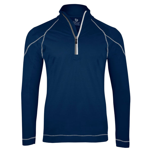 Island Green Performance Top Layer - Navy/Silver