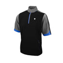 Island Green 1/4 Zip Short Sleeve Wind Top - Black/Grey